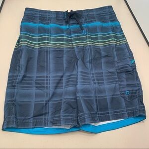 Speedo Swim Trunks Board Shorts Adult Size L Multicolor Nylon Mesh Lined Men